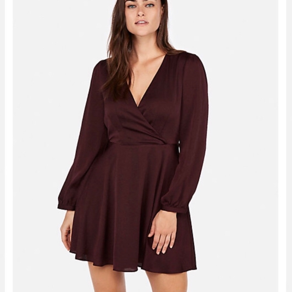 NWT | Express Surplice Fit and Flare Dress
